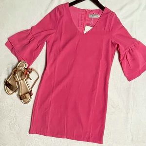 Bell Sleeve, Pink, Wedding Guest Dress